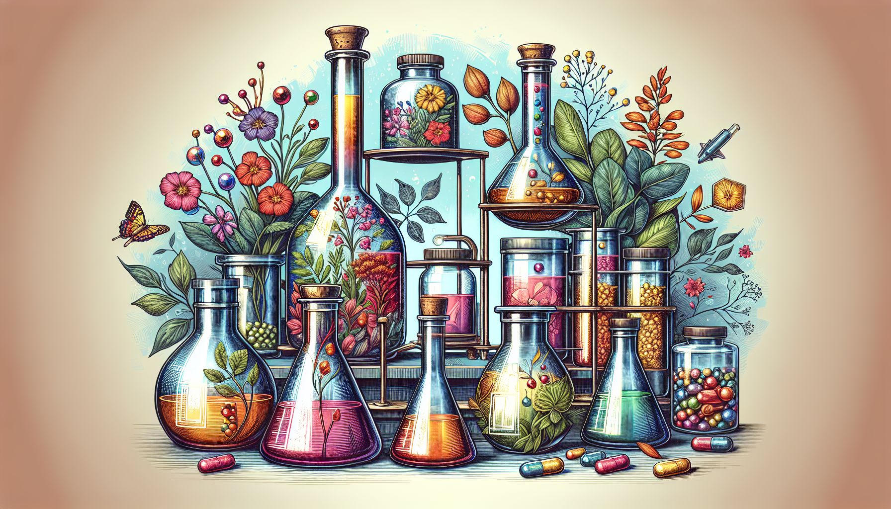 Image illustrating various types of potency improvement supplements